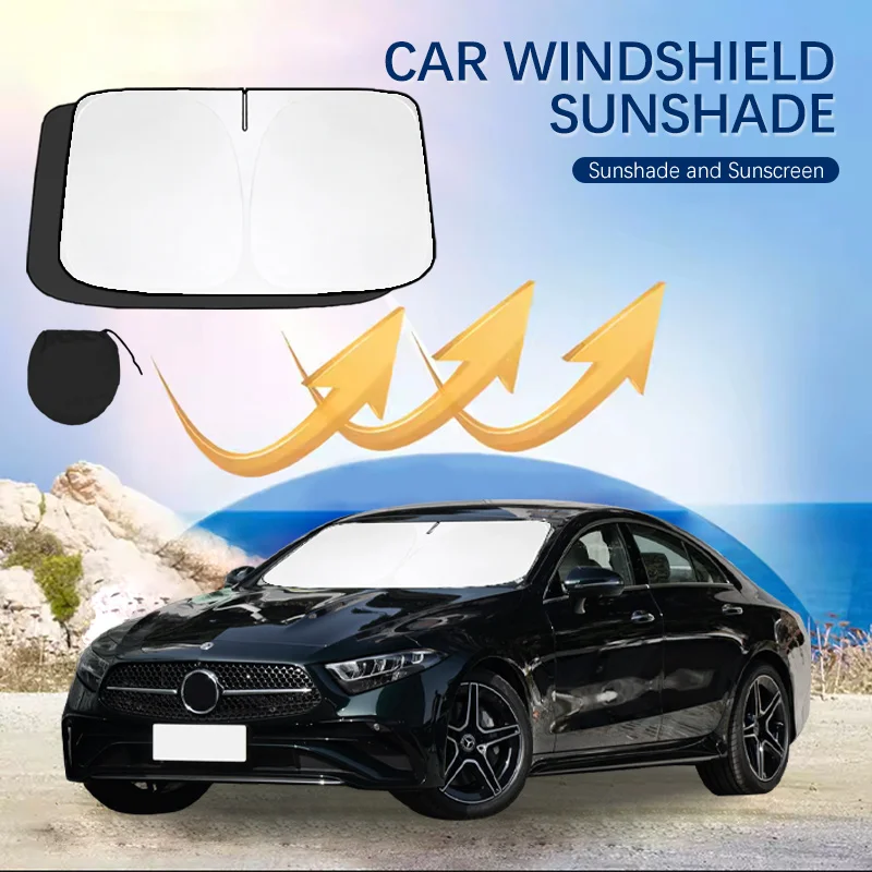 

For Mercedes Benz CLS W218 W219 Windshield Sun Shade Sunshade Sun Visor Protector Foldable Blocks UV Rays Laser Sun Protector