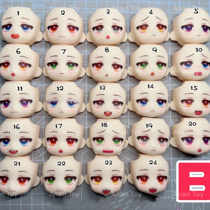 Handmade Ob11 GSC Face 1/12 Doll Original Water Sticker Faceplate Anime Game Cosplay Toy Accessories Free Shipping Xiliu