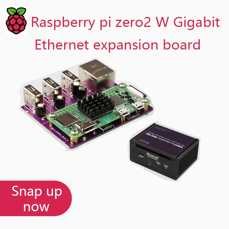 Raspberry pi zero2 W Gigabit Ethernet expansion board USB to Ethernet USB HUB RJ45 Hat typec zero