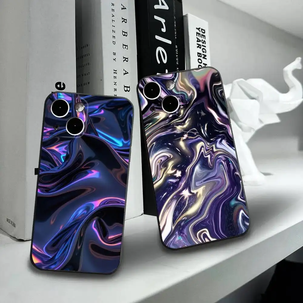 

Abstract Art Swirl Graffiti Phone Case For iPhone16,15,14,13,12 Mini 11 Pro XR,X,XS,MAX 7,8 Plus Silicone Cover Soft Black
