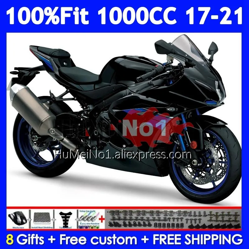 Injection For SUZUKI GSXR1000 GSXR 1000 L7 122No.174 K17 GSXR-1000 17 Glossy Black 18 19 20 21 2017 2018 2019 2020 2021 Fairings