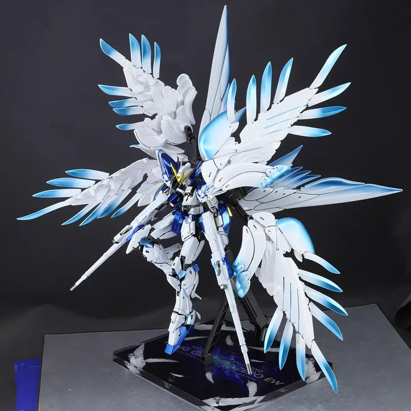 

Bandai Ice Blue MG New Flying Wing Zero Type Change KA Card Version Angel Hair Loss Up To Assembly Model Can Be Deformed