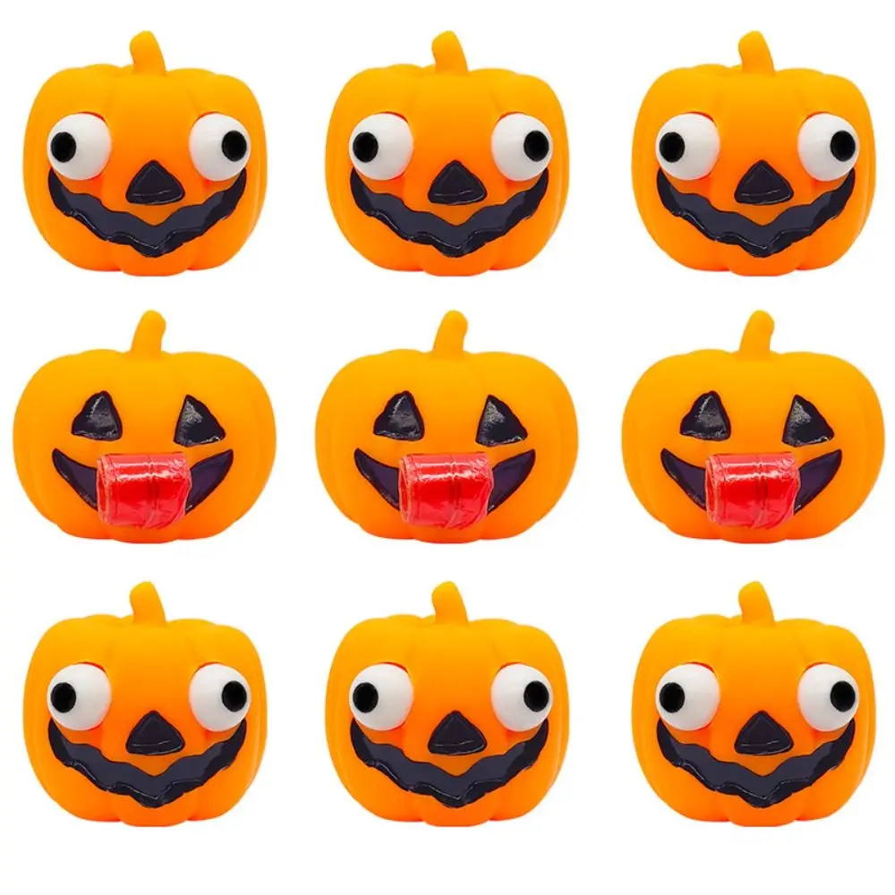 Ghost Pumpkin Squeeze Toys Totenkopf Antihaft-Kürbis-Zappelspielzeug Staring Blankly Superweiches Halloween-Zappelspielzeug Beruhigendes Spielzeug