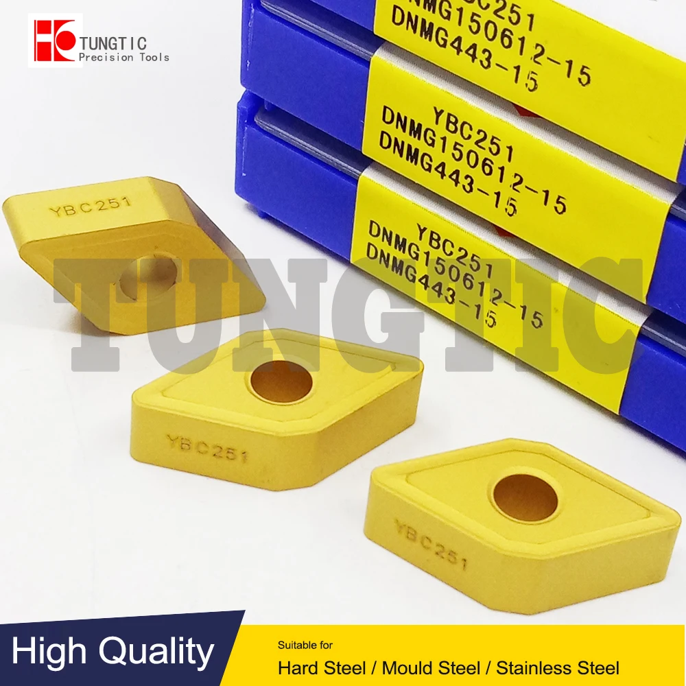 DNMG150612-15 YBC251 DNMG443-15 General Turning Cutting Tools Negative-Finishing Inserts Carbide Cermet INserts