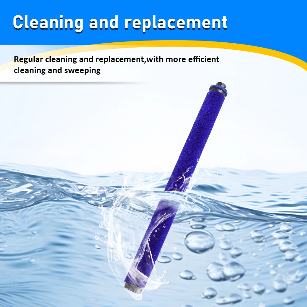 Soft Roller Brush Head Brush Bar For Dyson V6 V7 V8 V10 V11 Vacuum Cleaner Rear Brush Soft Roller Household Cleaning Accessories