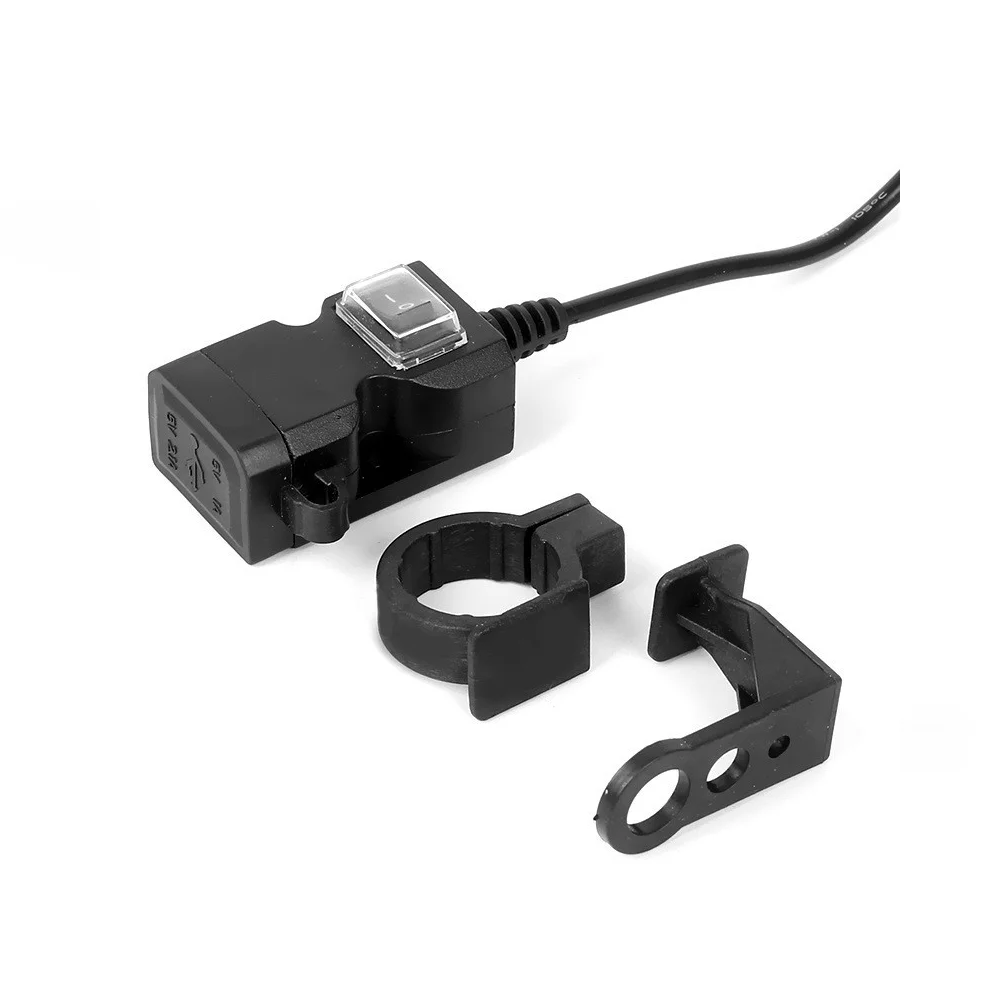 Motorcycle Handlebar Charger USB Adapter Rearview Mirror Waterproof Power Supply Socket For iPhone Samsung Huawei
