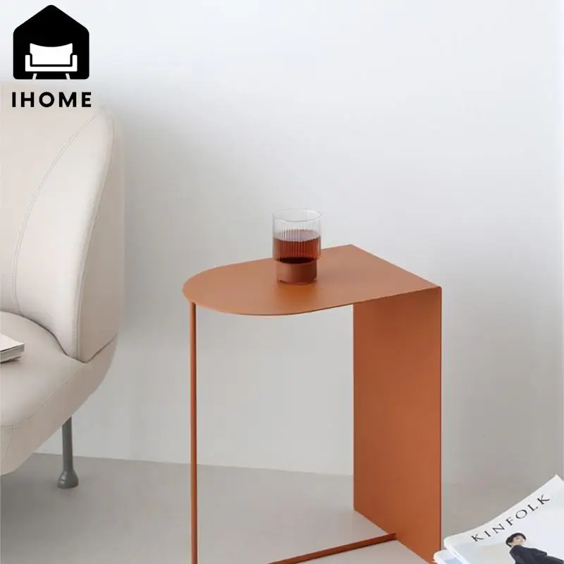 

IHOME Net Red Nordic Minimalist Iron Side Table Modern Living Room Sofa Small Coffee Table Mini Bedroom Bedside Table Side Table