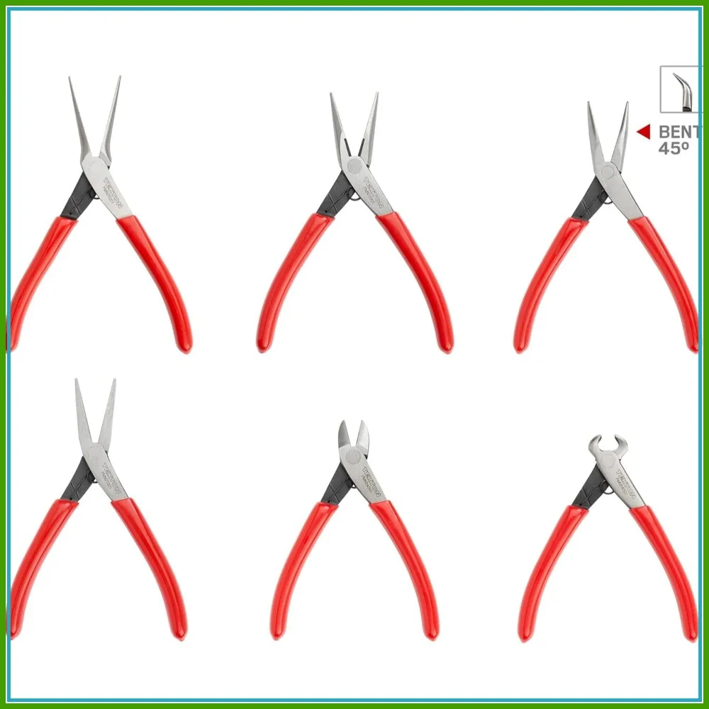 

6-Piece Mini Pliers Set: Needle Nose, Long Nose, Flat Nose, Cutting