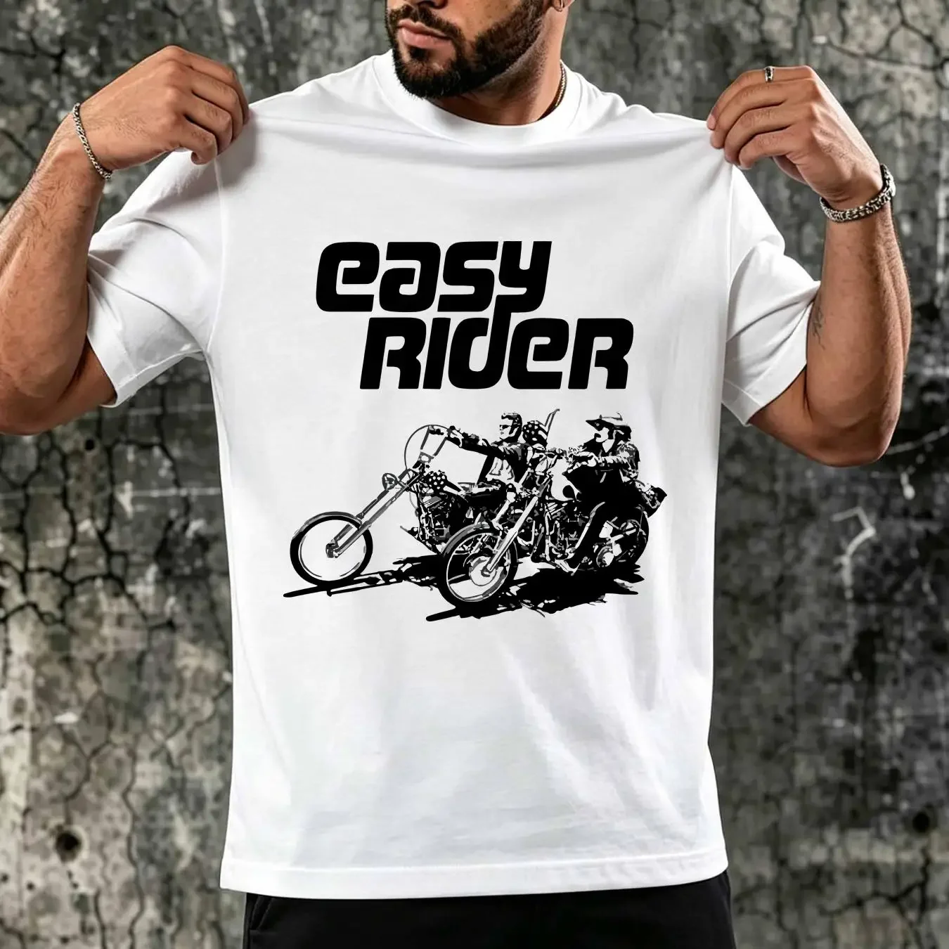 washed T Shirt 008 EASY RIDER WT SIZE S 5XL vintage Washed streetwear designer clothes Stylish Top For Everyday Wear fashion