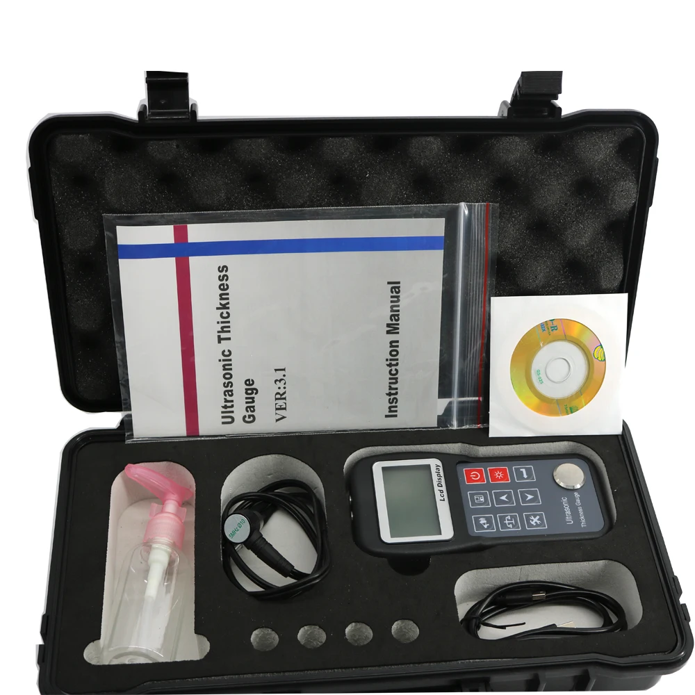 Graigar KT320 عالية الدقة الرقمية بالموجات فوق الصوتية الصلب قياس سمك 1.2 ~ 230 مللي متر قياس المدى شاشة الكريستال السائل صنع البلاستيك دائم