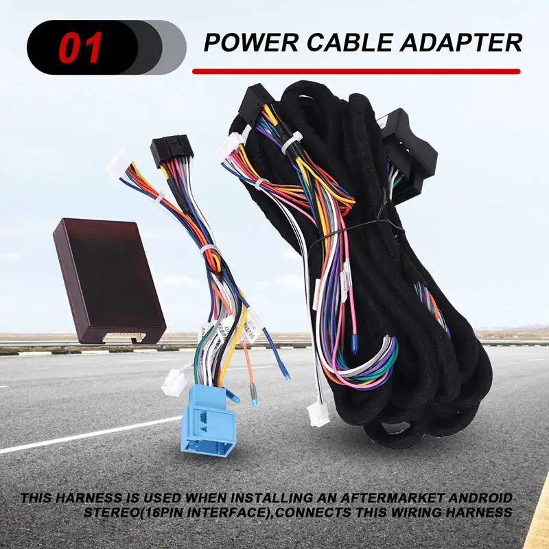 كابل تسخير الأسلاك الممتد 16Pin بطول 6 أمتار للسيارة مع مشغل ستيريو Canbus Super Hot ndroid