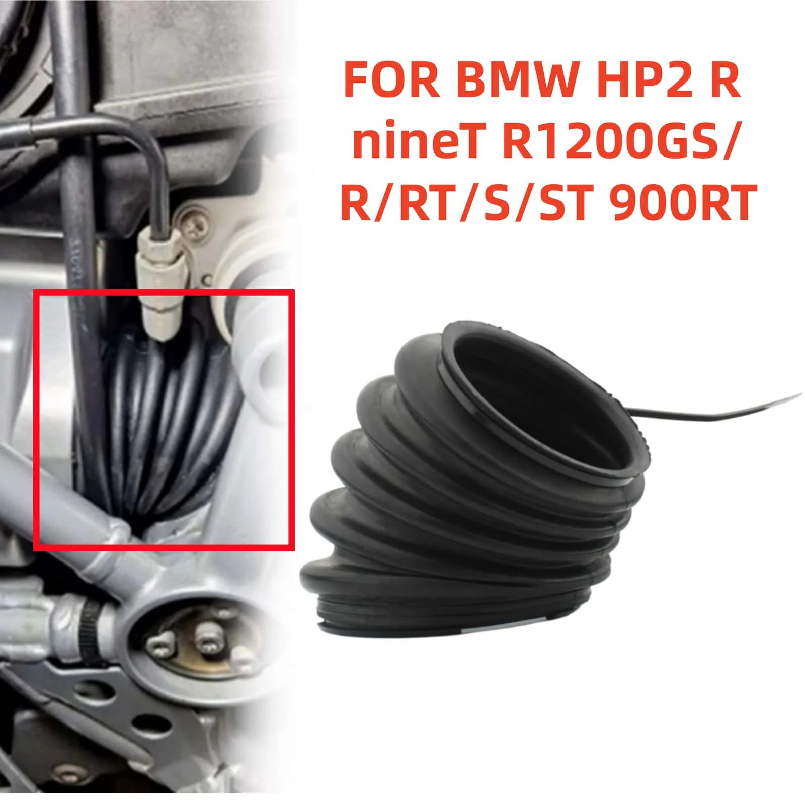 Funda Protectora de Goma para la Suspensión Trasera de BMW RnineT Urban, Compatible con K25 K26 K27 K28 K29 HP2 R nineT R1200GS R1200RT R900RT