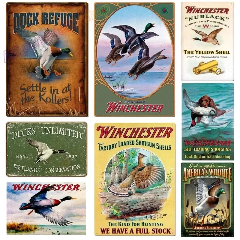 Ducks Unlimited Since 1937 Vintage Style Metal Tin Sign Hunt Cabin Farm Supermarket Outdoor Metal Sign Wall Decor Mural Gift