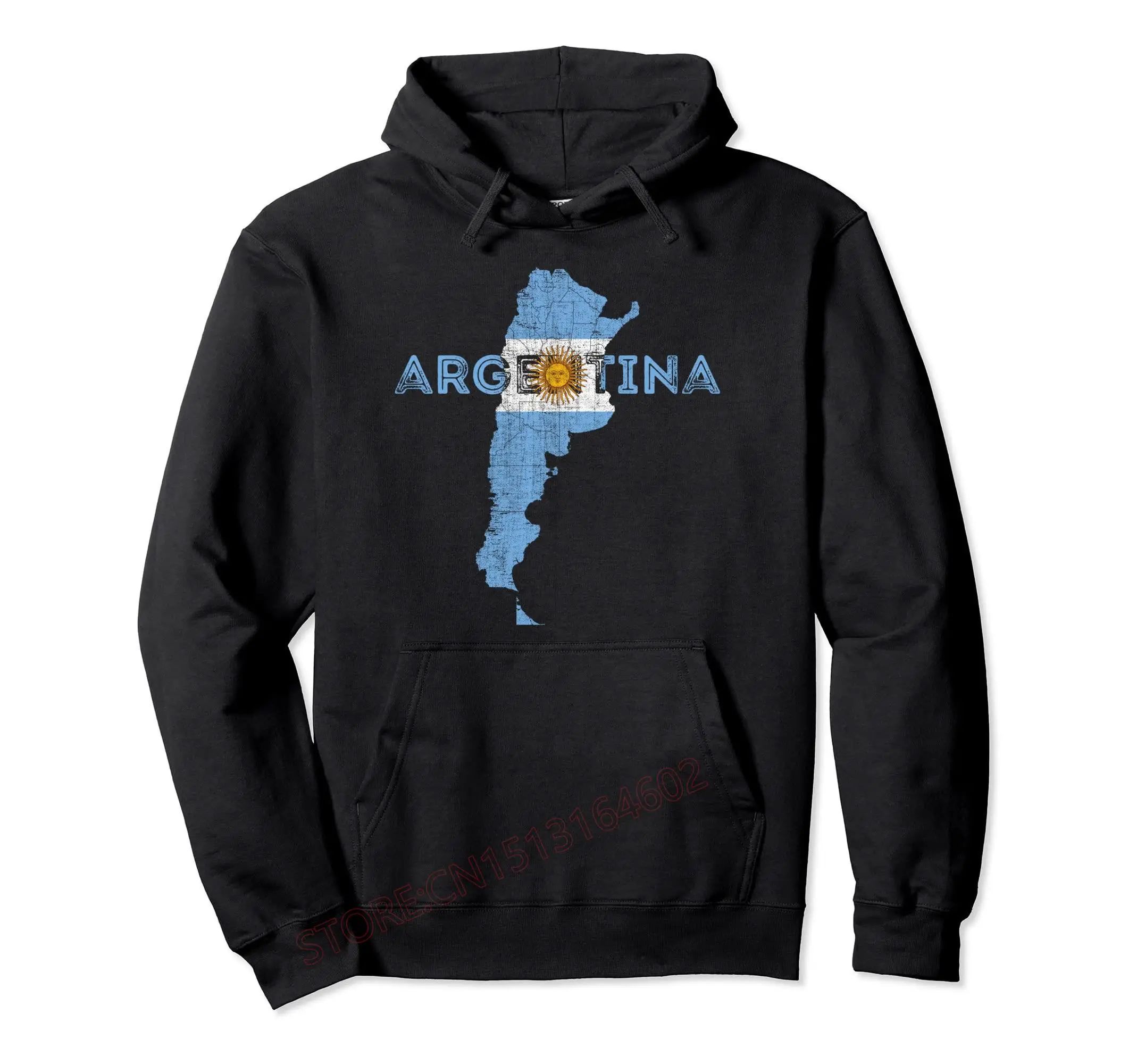 Argentina Argentinian Flag Vintage Argentine Pride Pullover Hoodie Men Women Unisex Cotton Hoodies Man Hip Hop Style Sweatshirt