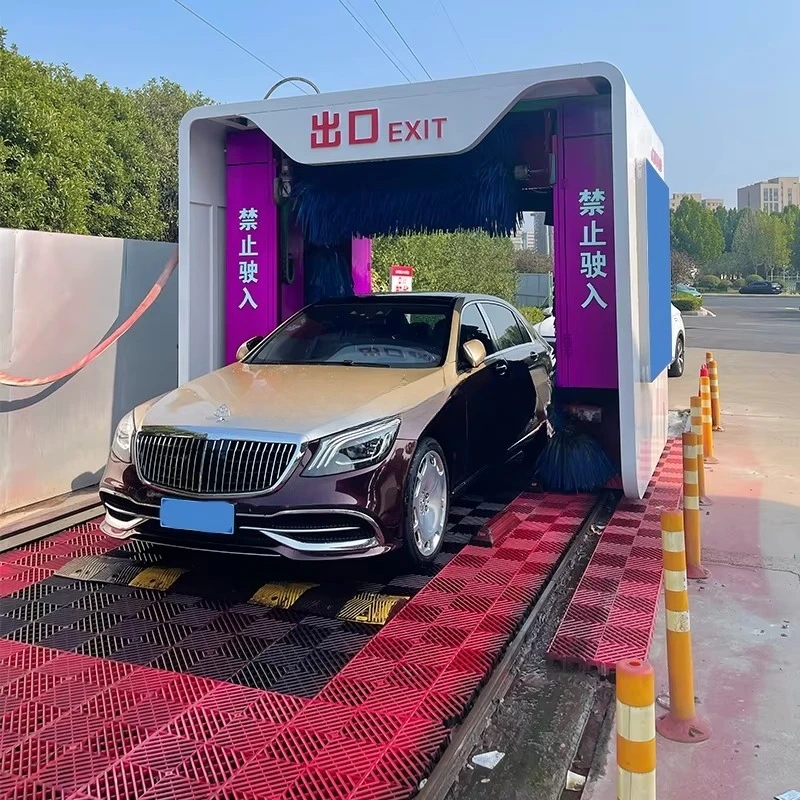 Customized Electric Pressure Cleaning 5 Brush Automatic Rollover Car Wash Machine With Fast Washing Stainless Steel