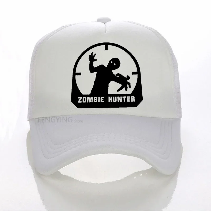 Zombie Hunter Axe Machete Skull Death Undead Walker baseball cap summer mesh hat fashion Leisure snapback hat