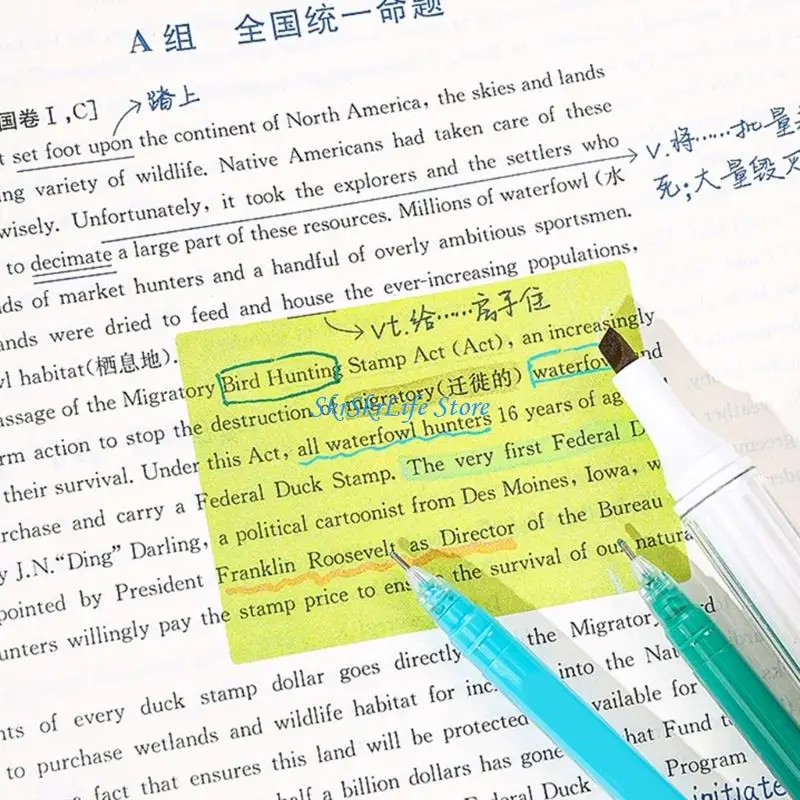 E65E 150 Sheets Pearlescent Sticky Note Paper Tarik Keluar Catatan Sticky Adheive Notes Pad