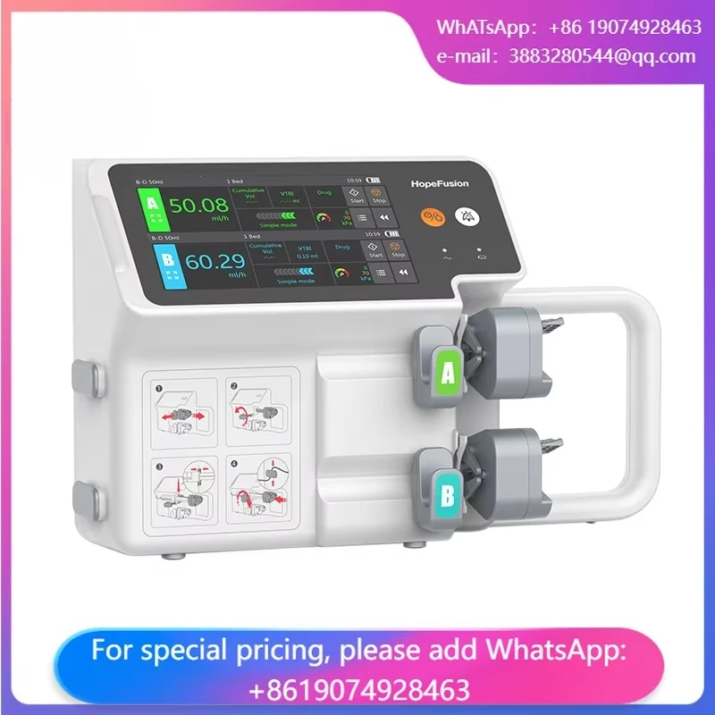 Portable Cheap Price Medical Vet Apparatus Veterinary Equipment Tci Dual Channel Infusion Syringe Pump Injection Pump Price