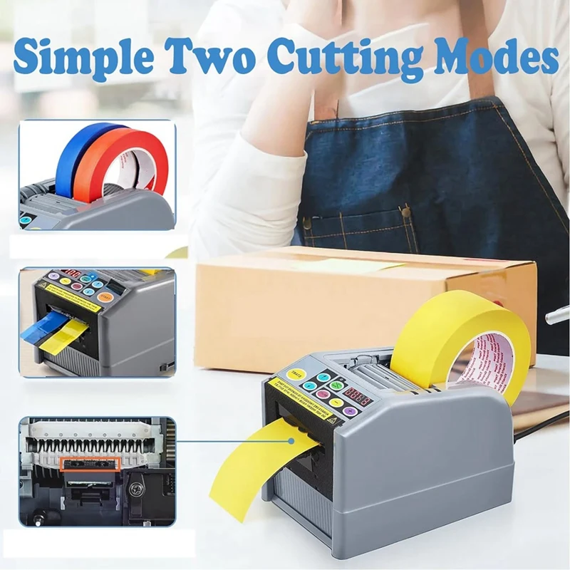 Ribbon Cutting Machine, Tape Cutter 6-60Mm Width Automatic Tape Dispenser Machine, Multipurpose Electric US Plug Easy Install