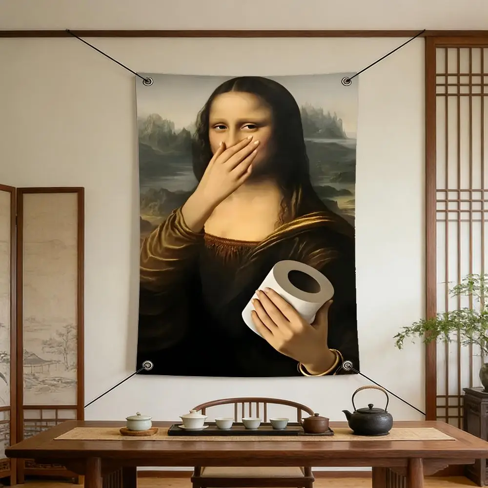 Famous Paintings Art Flags Are Suitable for Outdoor Camping, Live Streaming, Music Festivals, Home Décor, and Parties