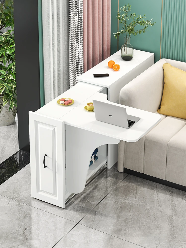 Folding sofa, edge cabinet, crevice side cabinet, living room, narrow coffee table, multifunctional storage cabinet, tea table