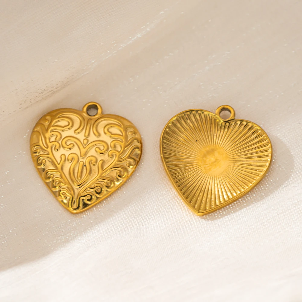 10 Stück Edelstahl Herz- und Sternperlen Anhänger für Schmuckherstellung DIY Armbänder Halskette Anhänger Handwerk Großhandel Valentinstag – Detail 4