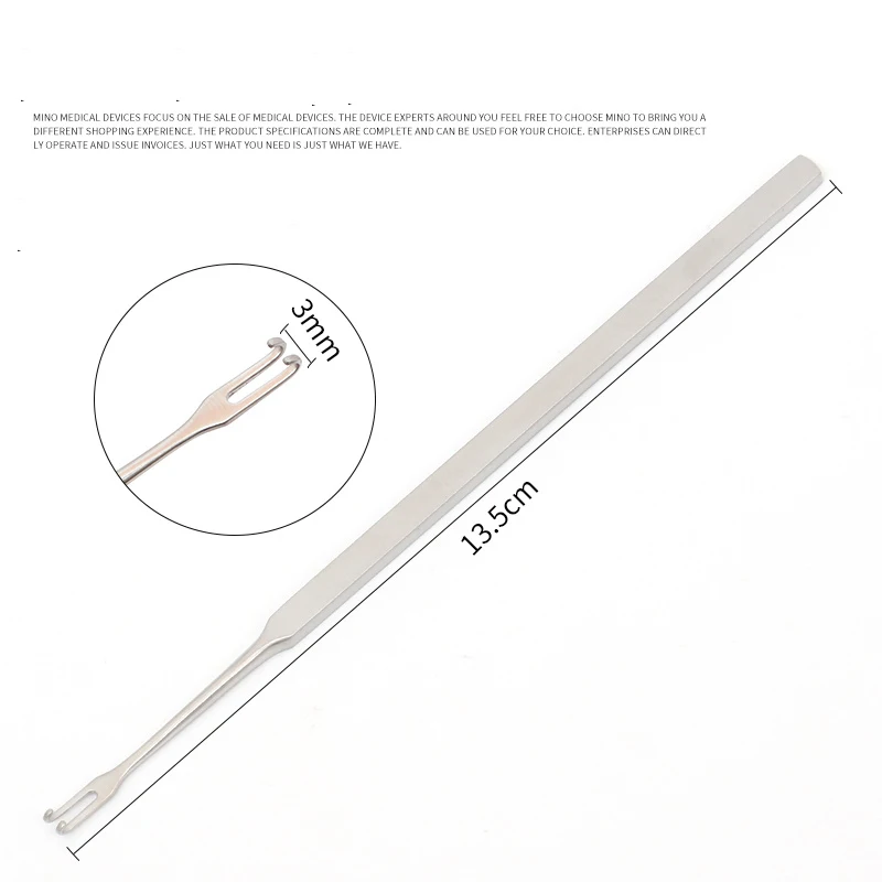 Aço inoxidável Double Eyelid Lifting Hook, Eye Bag Régua, Openable Sent, Double Eyelid Tool, Cirurgia Plástica Oftálmica