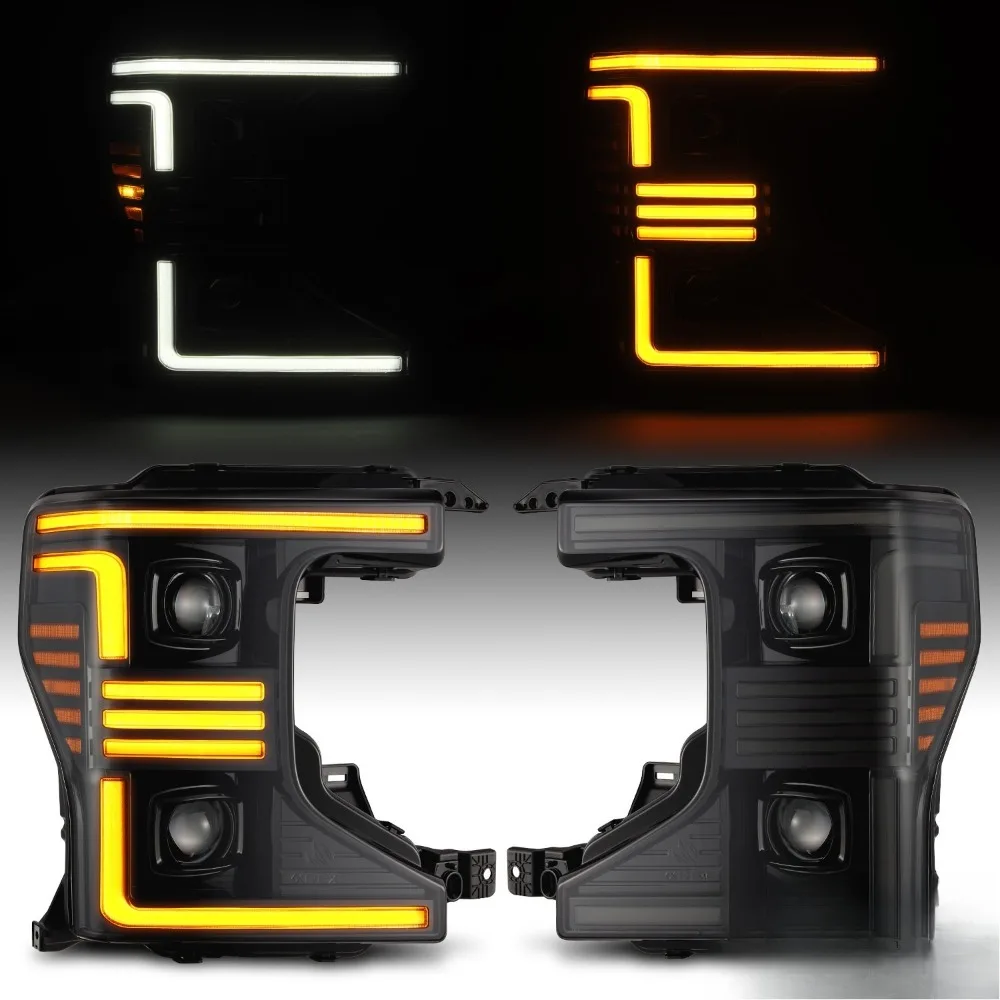 

For 20-22 Ford Super Duty PRO-Series Halogen Projector Headlights Alpha-Black