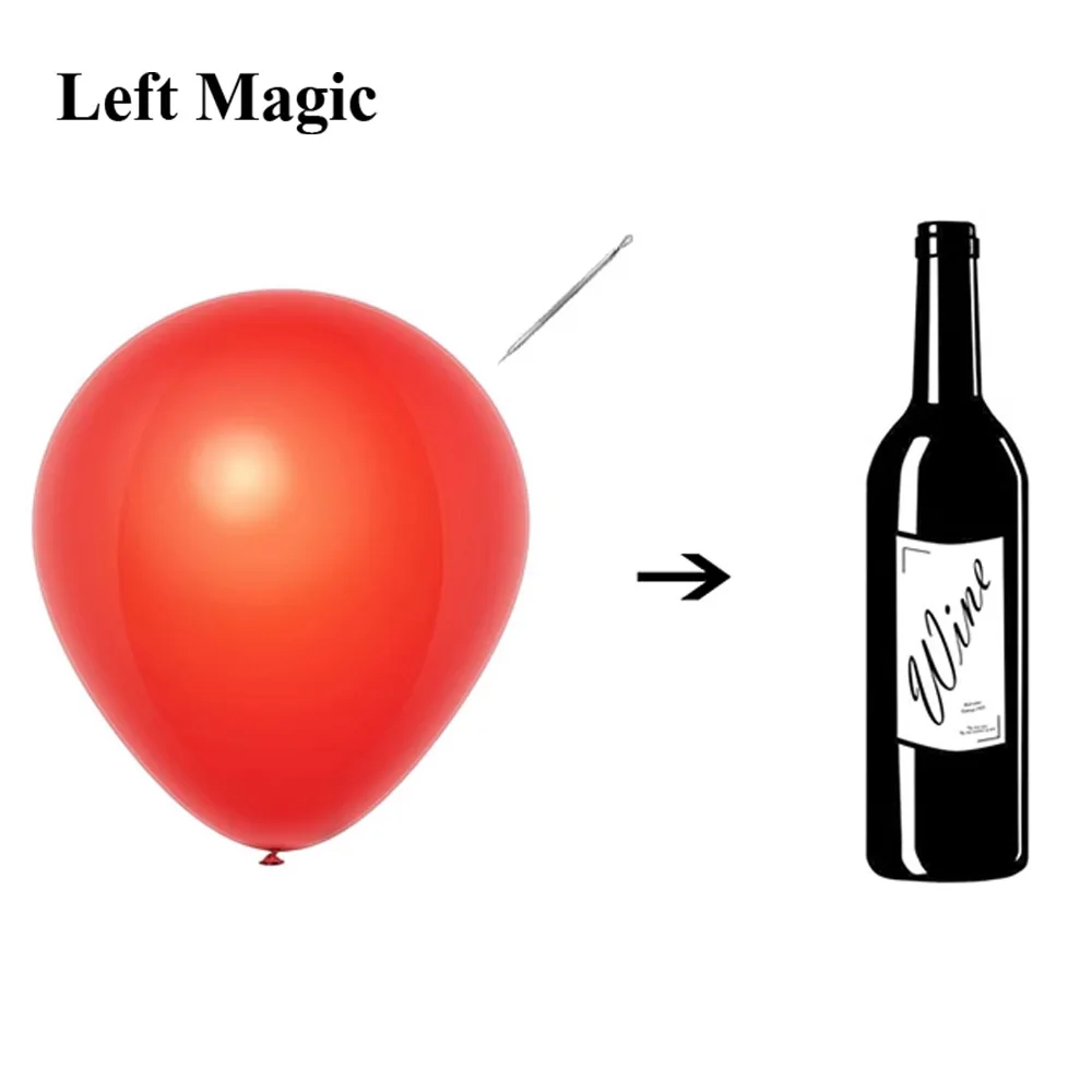 Splash Bottle Magic Tricks Bottle Appearing From Balloon Accessories Stage Magie Illusion Gimmick Magician Props Comedy Classic