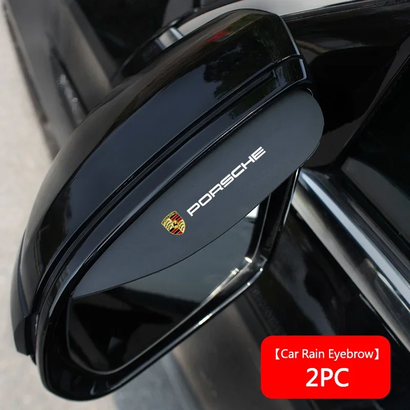 

Car Sticker For Porsche 2PC Car Rearview Mirror Rain Eyebrow Reversing Mirror Rain Shield For Porsche 911 Cayenne Macan Carrera