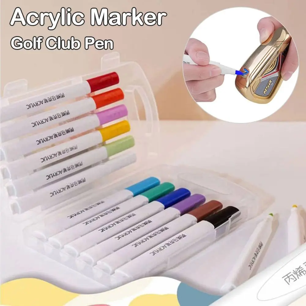 12Pcs/Set Golf Club Color Changing Pen Acrylic Ink Pen With Strong Sunscreen Waterproof Covering Power Golf Accesoires