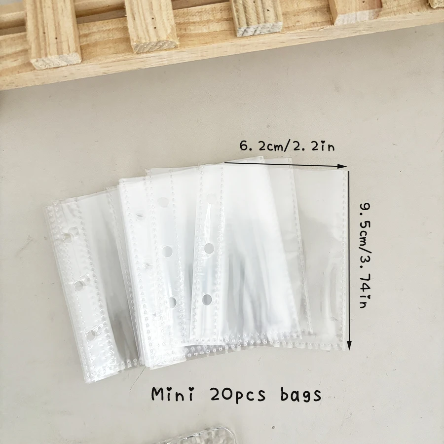 Sharkbang A5/Mini Crystal Binder Kartenbuch, 20 Stück doppelseitige Nachfüllbeutel, Loseblatt-Fotoalbum mit festem Einband, Postkarten-Organizer – Detail 6