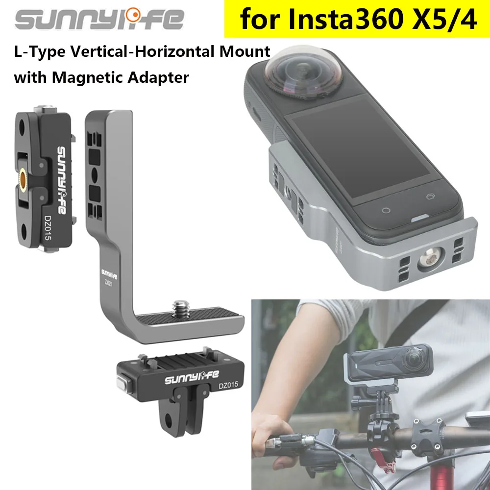

Sunnylife For Insta360 X5 L Horizontal Vertical Shooting Stand with Magnetic Adapter Bracket Mount For Insta 360 X4 Camera Parts