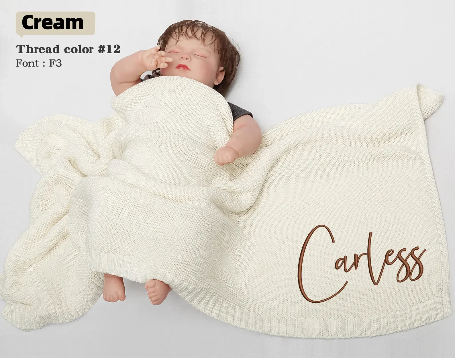 

Custom Baby Name Blanket, Personalized Name Blanket, Embroidered Name Blanket, Baby Shower Gift, Nursery Newborn Baby Gift