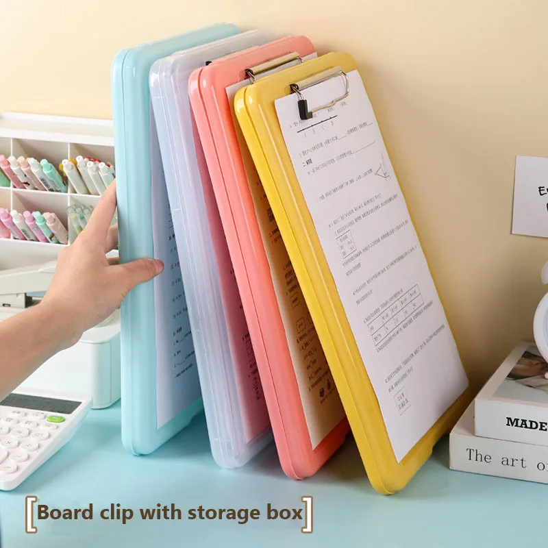 

A4 Student Multi-functional File Folder Desktop Test Paper Organizer Office Document Board Folder Storage Box Writing Board