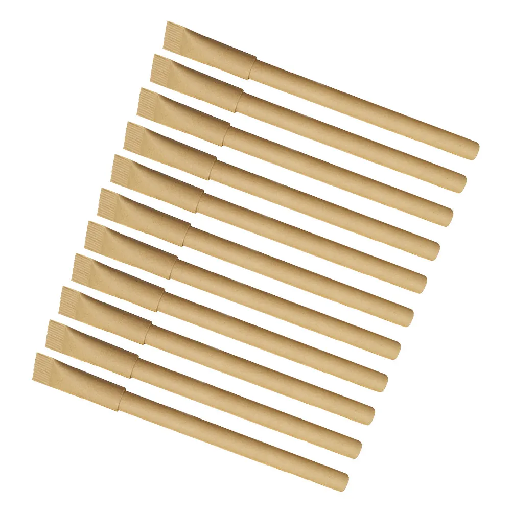 

Набор из 15 шариковых ручек из крафт-бумаги: креативные ручки в бумажном корпусе для студентов, школы, офиса, экзаменов, ведения дневников и подписи