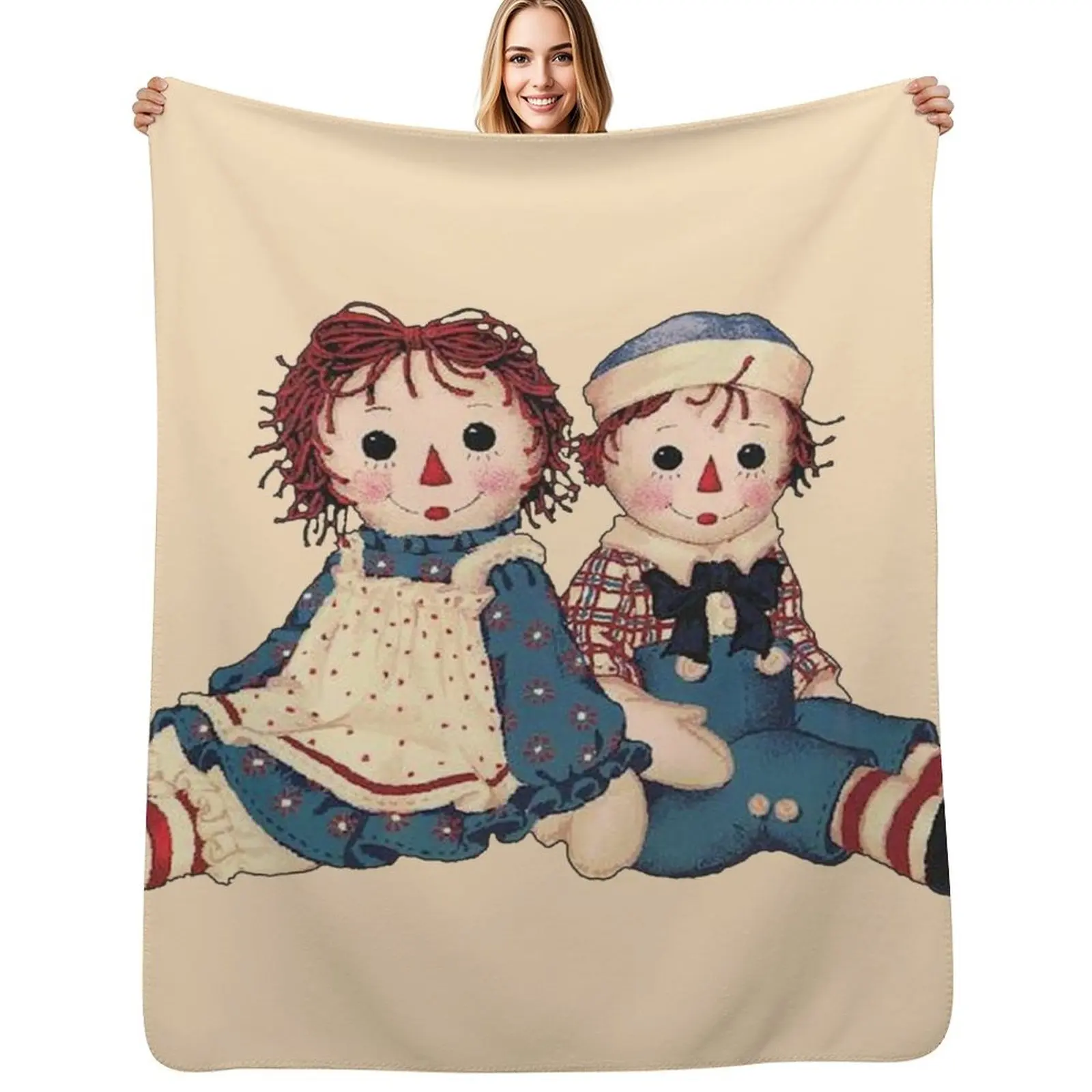 

Raggedy ann and raggedy andy Throw Blanket Sofas Luxury St Camping Nap Blankets