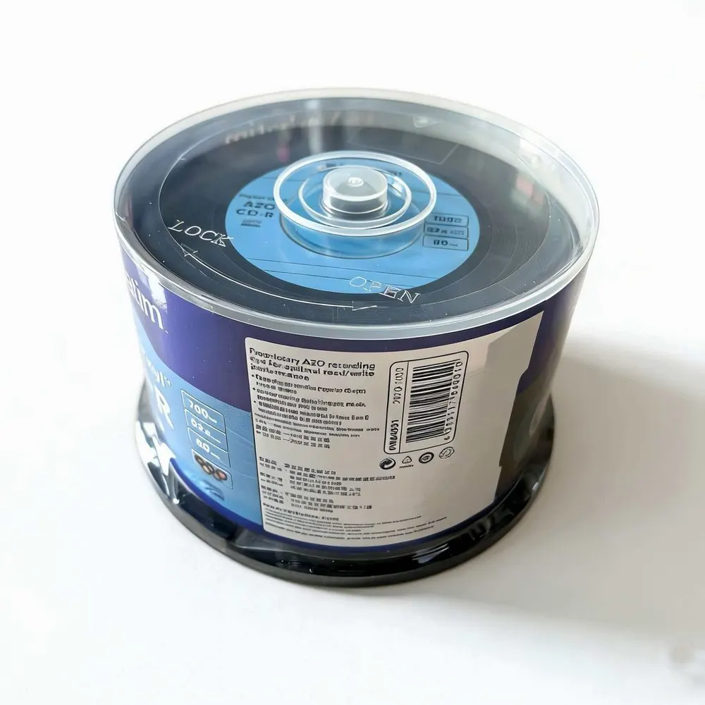 Verbatim Digital Vinyl AZO CD-R Music CD Discs Empty CDR Disks 80min 700MB 52X 50Pcs/Pack Five Colors
