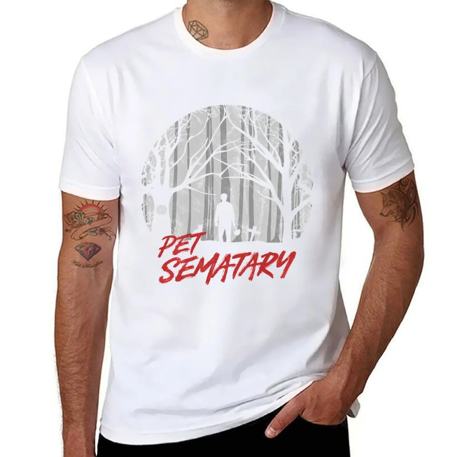 

Love Funny Man Pet Sematary Reanimated Gifts For Everyone T-Shirt Simple Print Design T-Shirt