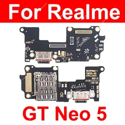 Usb Charging Dock Board For Realme GT Neo 5 GT Neo5 USB Charger Board Felx Cable Connector Parts