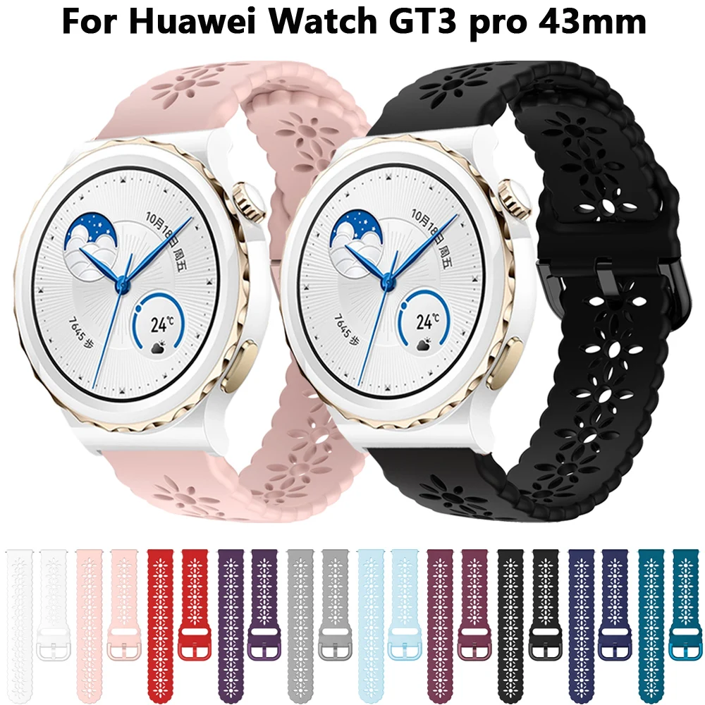 

Silicone Band For Huawei Watch GT 3 Pro 43mm Smartwatch 20mm Strap Bracelet For Huawei Watch GT3 GT2 42mm Sport Watchband Correa