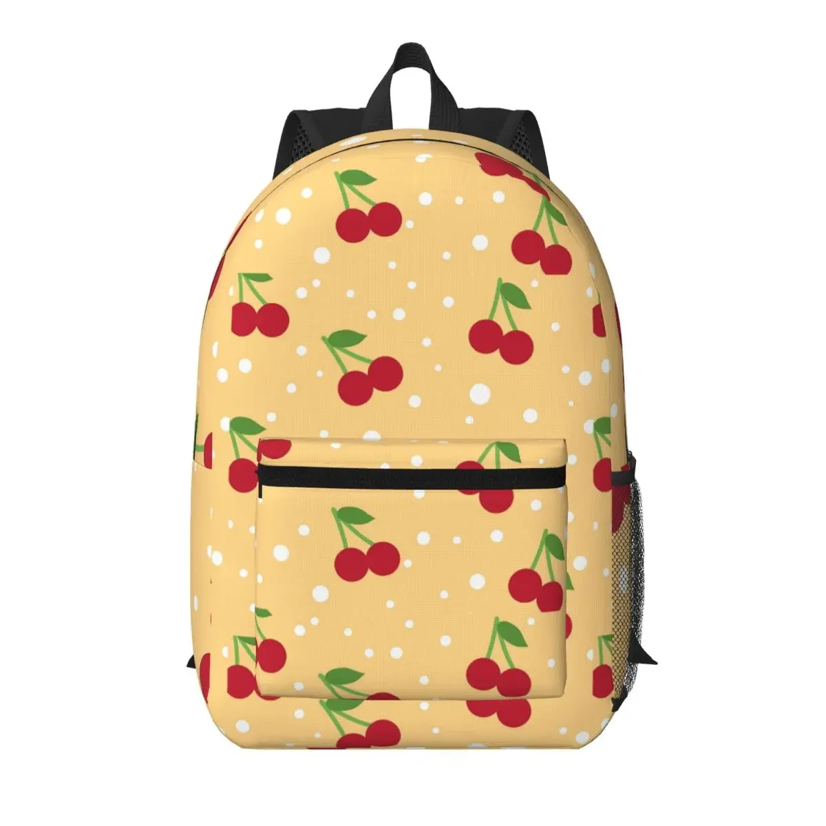 Cherry And Point Pattern Student Backpack School Bag Hiking Travel Daypack for Boys Girls Bookbag Shoulder Bags