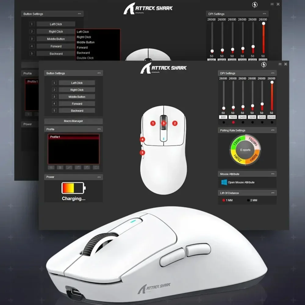 ATTACK SHARK X3 X3PRO Wireless Gaming Mouse PAW3395 26K DPI Tri Mode Bluetooth Wired Ultralight for Pro Gamer