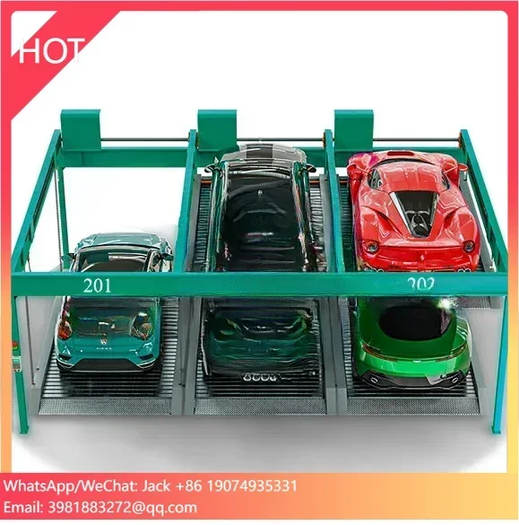 2-level Multilayer Puzzle Car Parking Lift Equipment Two-floor Mechanical Parking System for Vehicle Parking Garage Solution