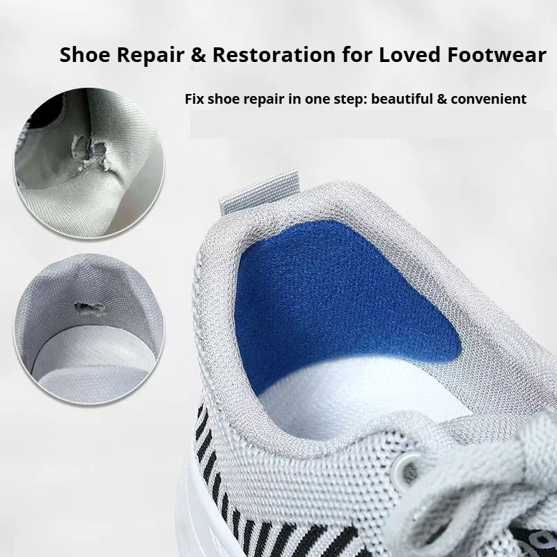 Heel Patch for Repairing Holes in Shoes Anti-Wear Heel Protector Self-Adhesive Backing Adjustable Size 4Pcs/12Pcs image 4