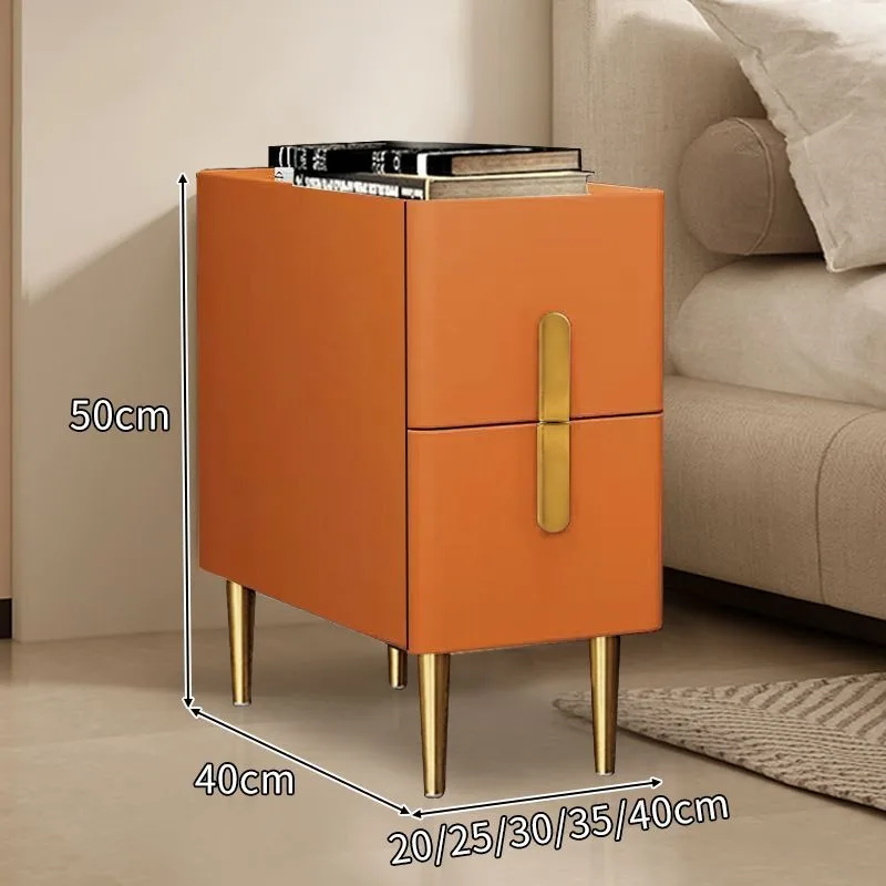 

Modern Simple Luxury Small Rock Board Bedside Cabinet Bedroom Narrow Solid Wood Bedside Table Furniture Nightstands Nordic Mesa