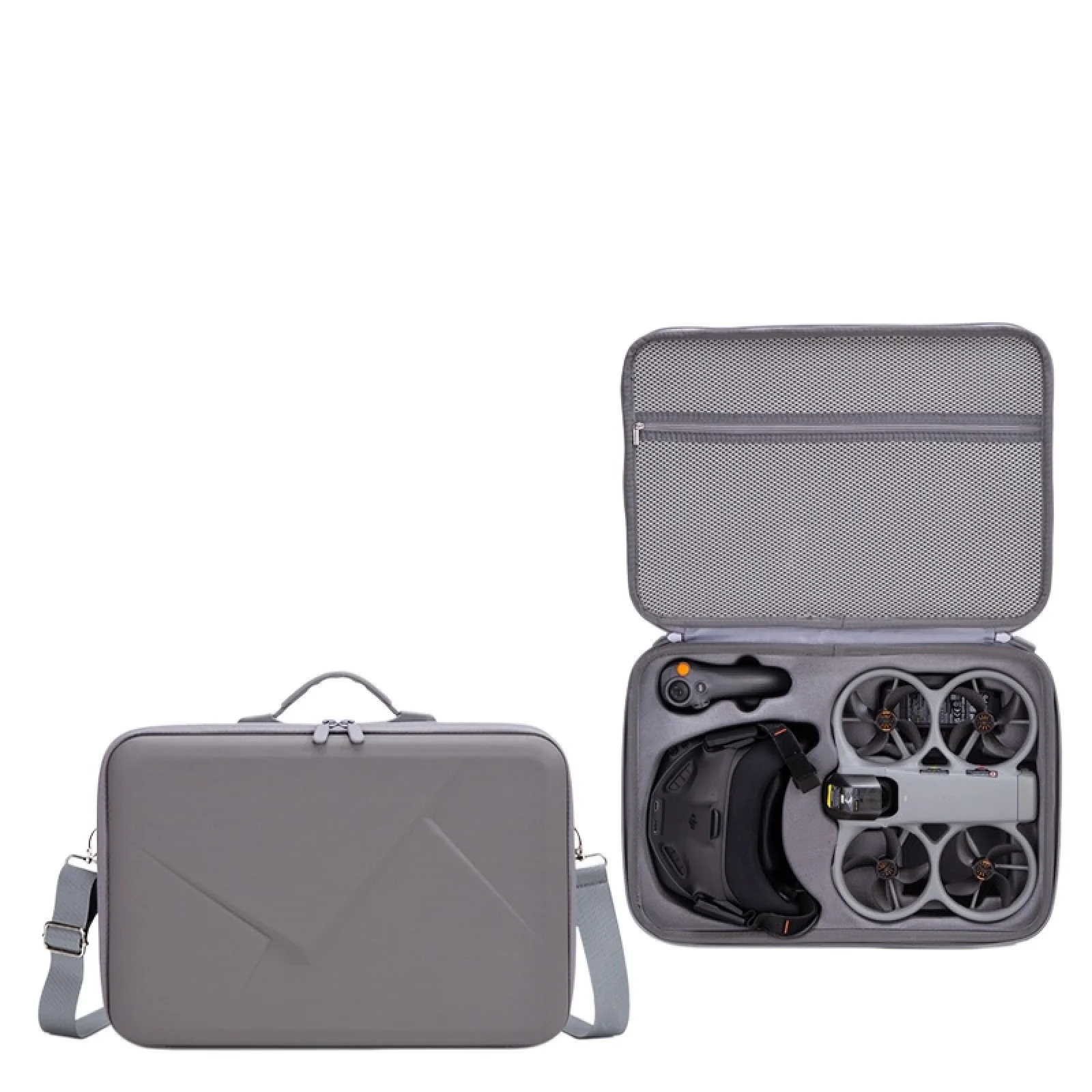 

Carrying Case for DJI Avata 360 Motion Fly More Combo, PU Hard Shell Storage Bag with Shoulder Strap, Fits Goggles Accessories
