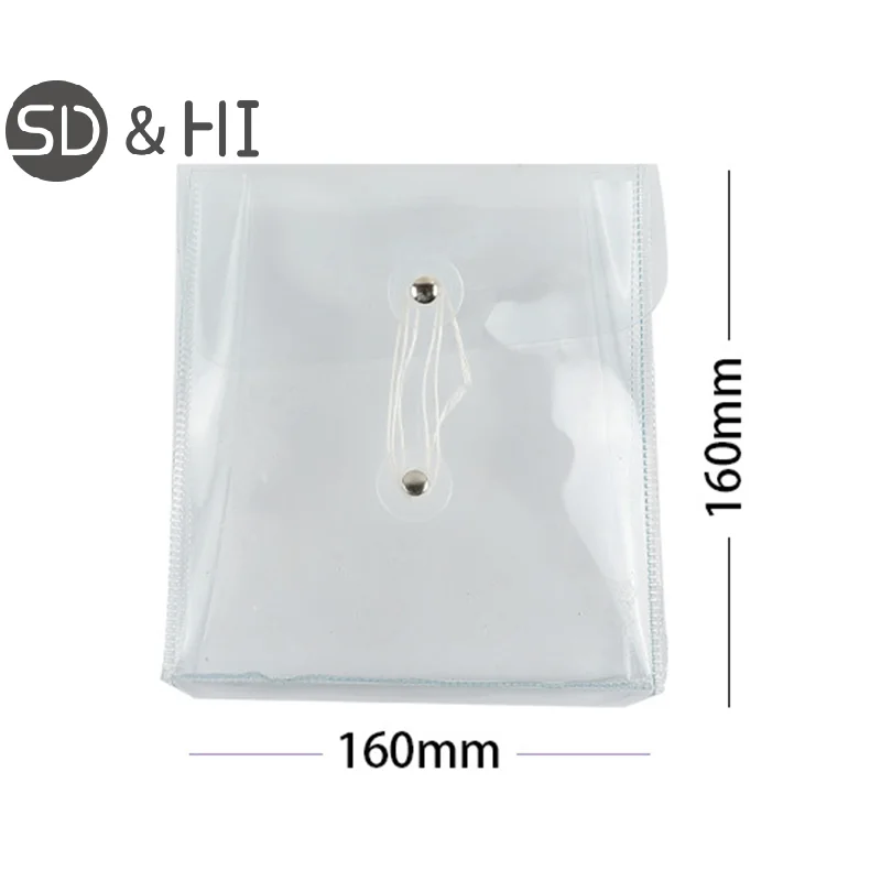 1PC Clear Cosmetic Bag Waterproof PVC Pencil Pouch Portable Notebook Stickers Accessories Organizer Case