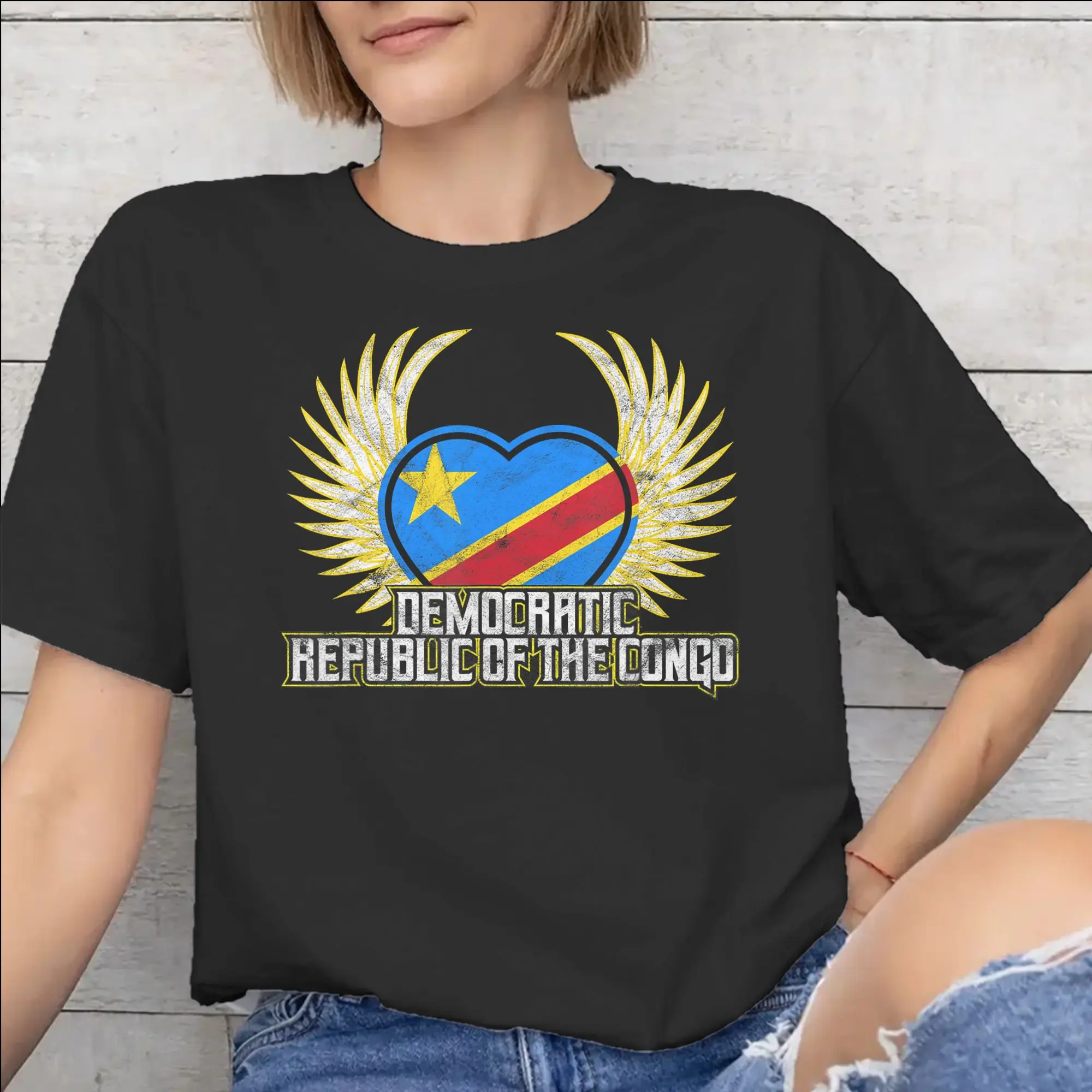 Republic Of Congo Congolese Flag Tee Shirt for Men Women Gift Idea T Shirts  100% Cotton Clothes