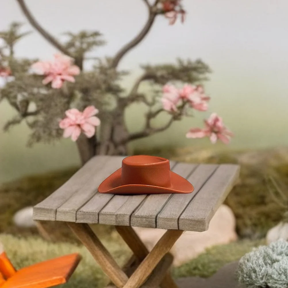 60 piccoli cappelli da cowboy per realizzare forniture per feste dell'Ovest selvaggio, mini cappelli con dettagli squisiti per la decorazione, mini cappello marrone